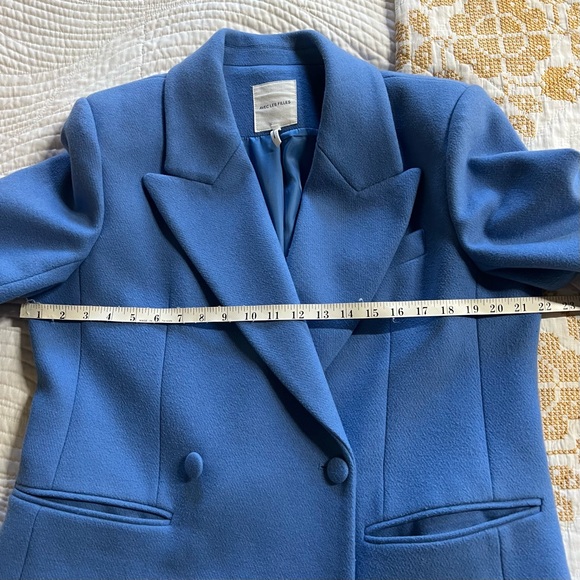 Avec Les Filles Double Breasted Wool Blend Coat in Silverlake Blue - Picture 13 of 14